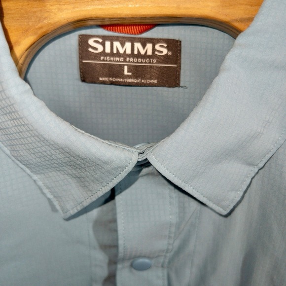 Simms Fishing Performance Snap Shirt Mens Large Outdoor Gorpcore Boating Camping - Picture 4 of 8